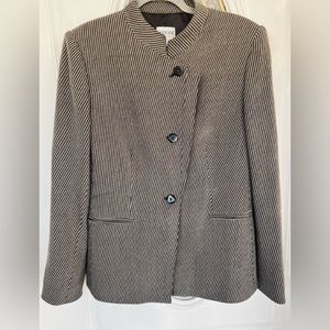 Vintage Wool Armani Collezioni Asymmetrical Close Long Jacket